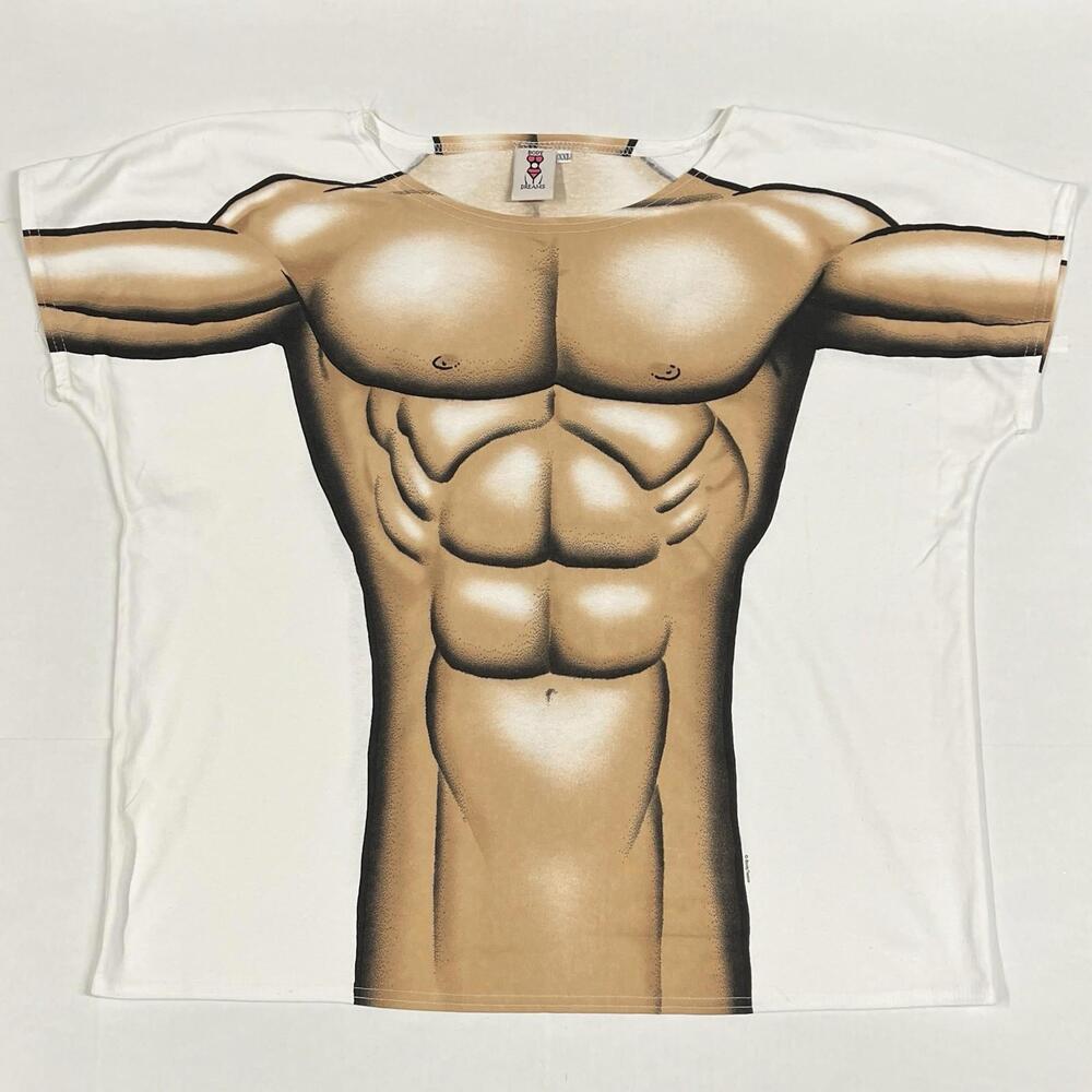 Body dreams Vintage 90’s Men’s Body T Shirt Size XXL Swimsuit Beach Cover Funny - Picture 1 of 9